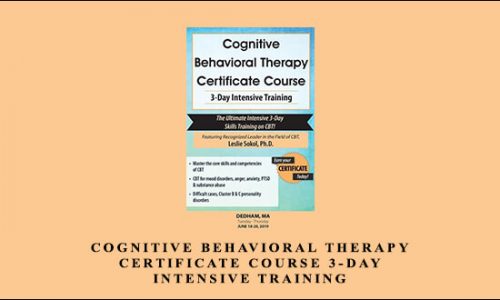 Cognitive Behavioral Therapy Certificate Course 3-Day Intensive Training