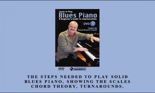 The steps needed to play solid blues piano, showing the scales, chord theory, turnarounds, endings