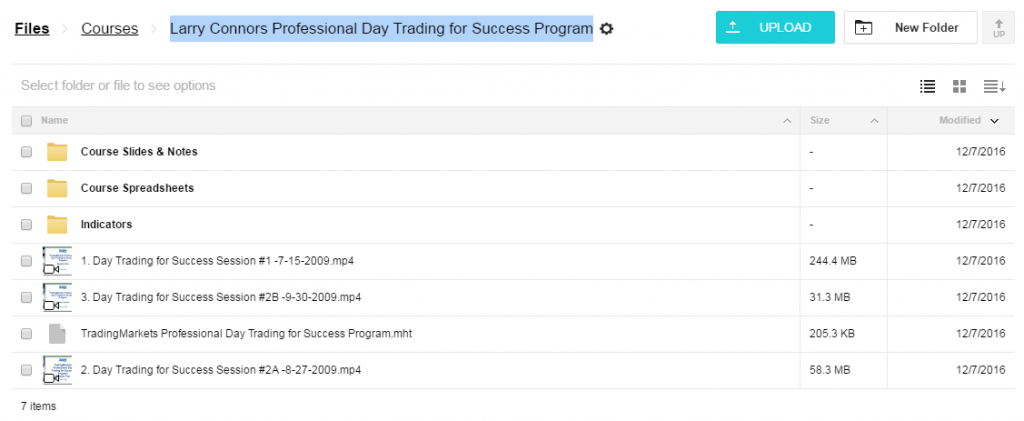 Larry Connors Professional Day Trading for Success Program [ 3 Videos (mp4) + 9 Documents (PDF) + 18 Excel Files + 9 Indicators + 1 Other (HTML) ]