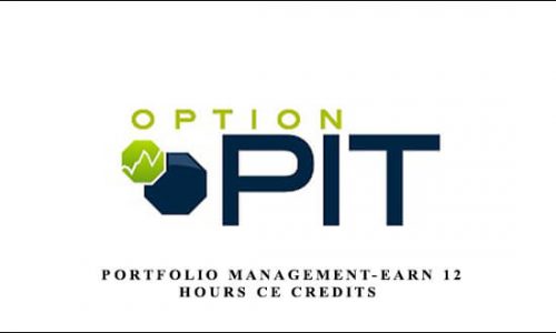 Optionpit – Portfolio Management-Earn 12 Hours CE Credits