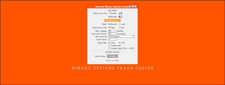 Binary Options Trade Copier