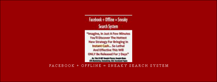 Facebook + Offline = Sneaky Search System