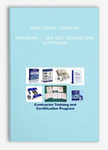 Janitorial Startup Program , JAN BID Estimating Software, Janitorial Startup Program + JAN BID Estimating Software