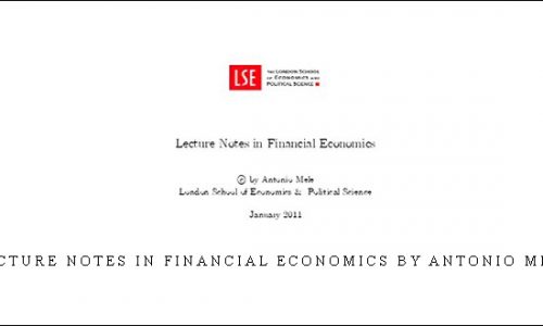 Lecture Notes in Financial Economics by Antonio Mele