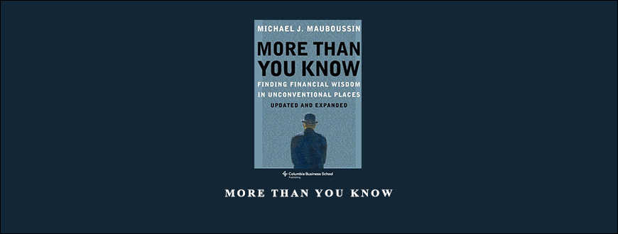 More than you Know by Michael J.Mauboussin