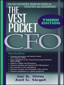 The Vest Pocket CFO (3rd Ed.) , Jae K.Shim, The Vest Pocket CFO (3rd Ed.) by Jae K.Shim