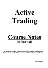 Active Trading Course Notes by Alan HullActive Trading Course Notes by Alan Hull