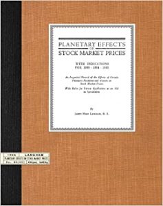 Planetary Effects on Stock Market Prices , James Mars Langham, Planetary Effects on Stock Market Prices by James Mars Langham