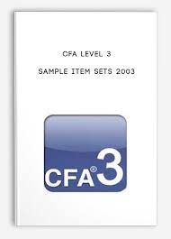 Sample Item Sets 2003 by CFA Level 2