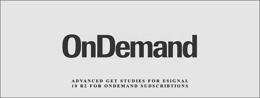 Advanced GET Studies for eSignal 10 R2 for OnDemand Sudscribtions