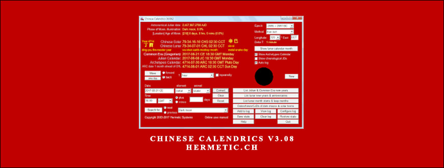 Chinese Calendrics v3.08 hermetic.ch