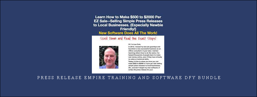 Press Release Empire Training And Software DFY Bundle