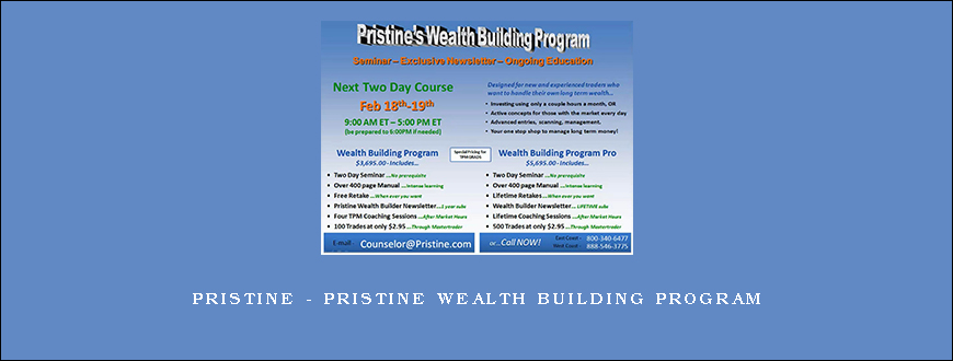 Pristine – Pristine Wealth Building Program