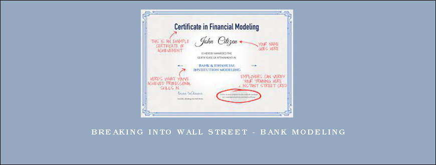 Breaking Into Wall Street – Bank Modeling