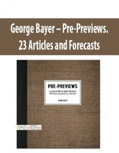 George Bayer – Pre-Previews