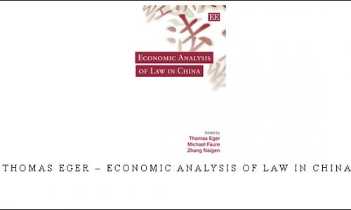 Thomas Eger – Economic Analysis of Law in China |