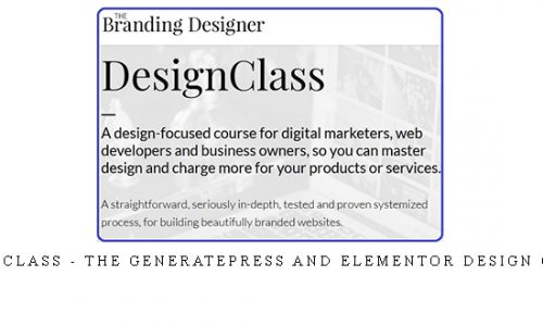 Design Class – THE GENERATEPRESS AND ELEMENTOR DESIGN COURSE |
