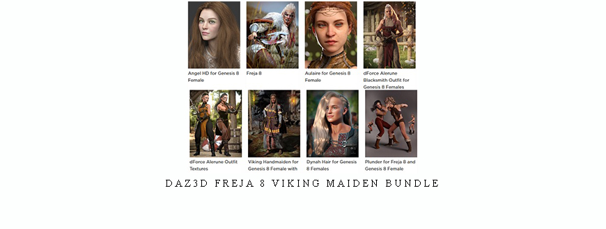 Daz3D Freja 8 Viking Maiden Bundle