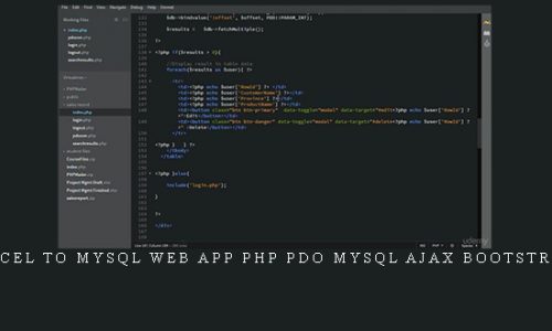 Excel To Mysql Web App Php Pdo Mysql Ajax Bootstrap |