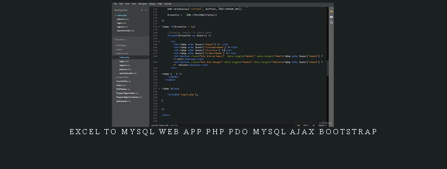 Excel To Mysql Web App Php Pdo Mysql Ajax Bootstrap