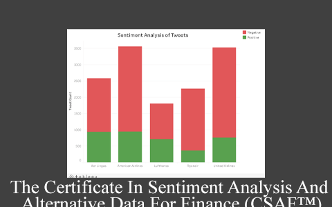 The Certificate In Sentiment Analysis And Alternative Data For Finance (CSAF™)